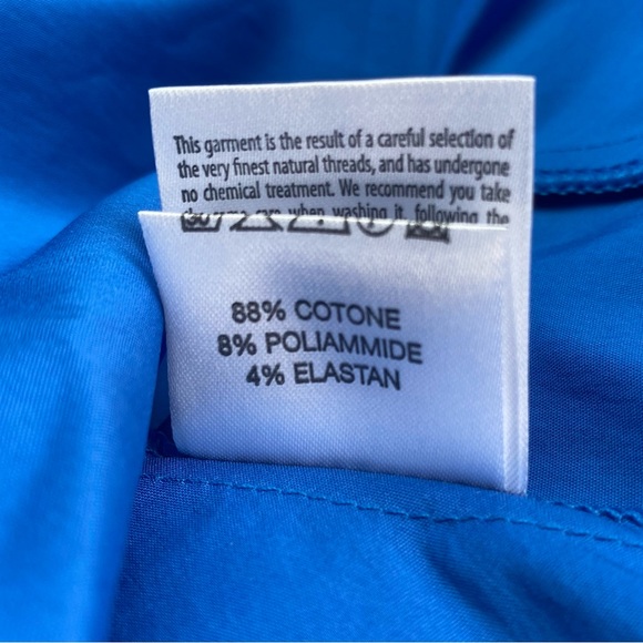 PUROTATTO Blue midi dress Italy  42 US 6 - Picture 7 of 12